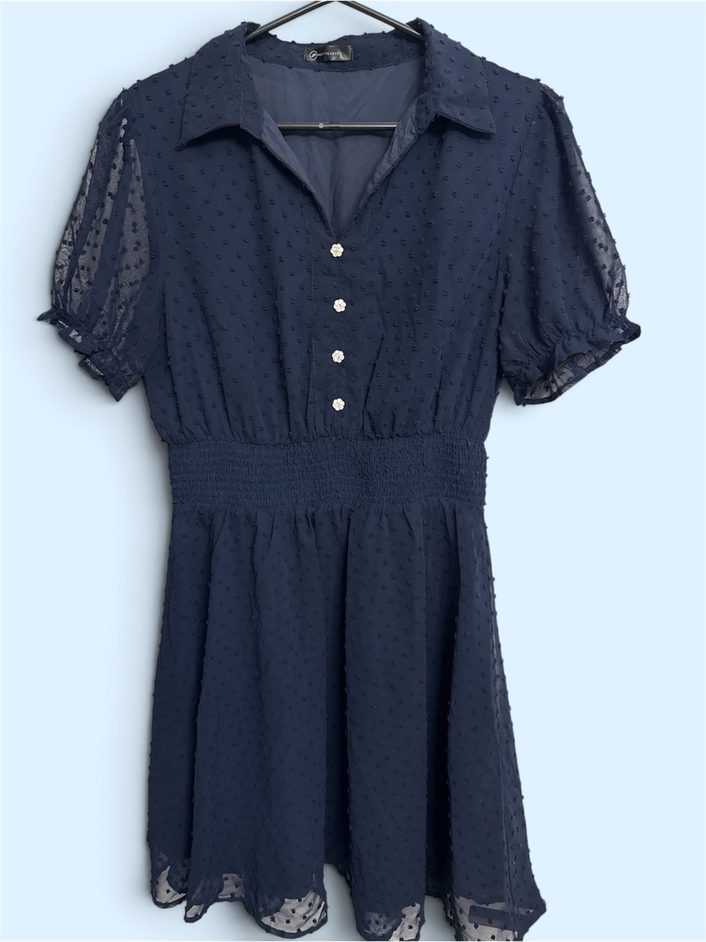 Navy Blue Mini Dress
